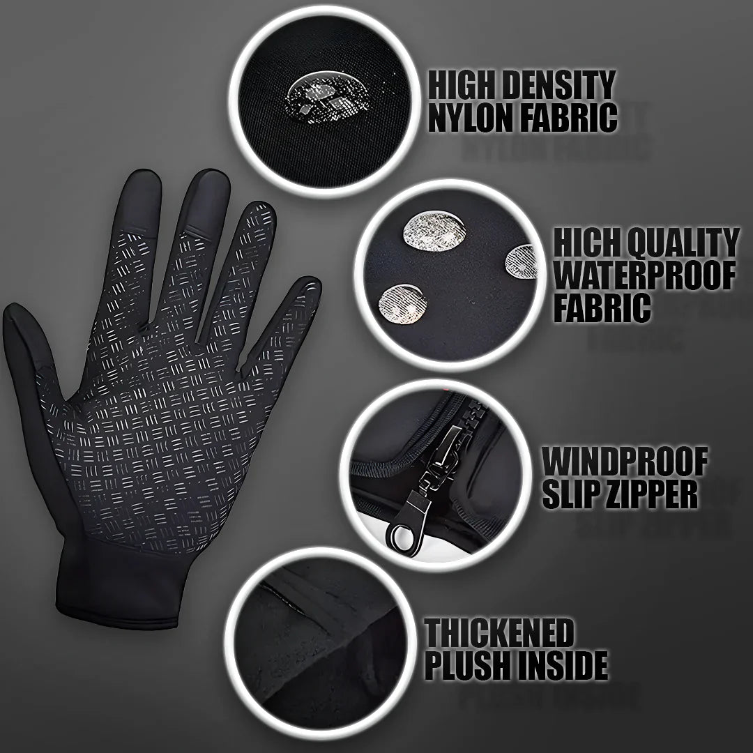 Insulated Winter Gloves with Water-Resistant Exterior and Touchscreen Fingertips