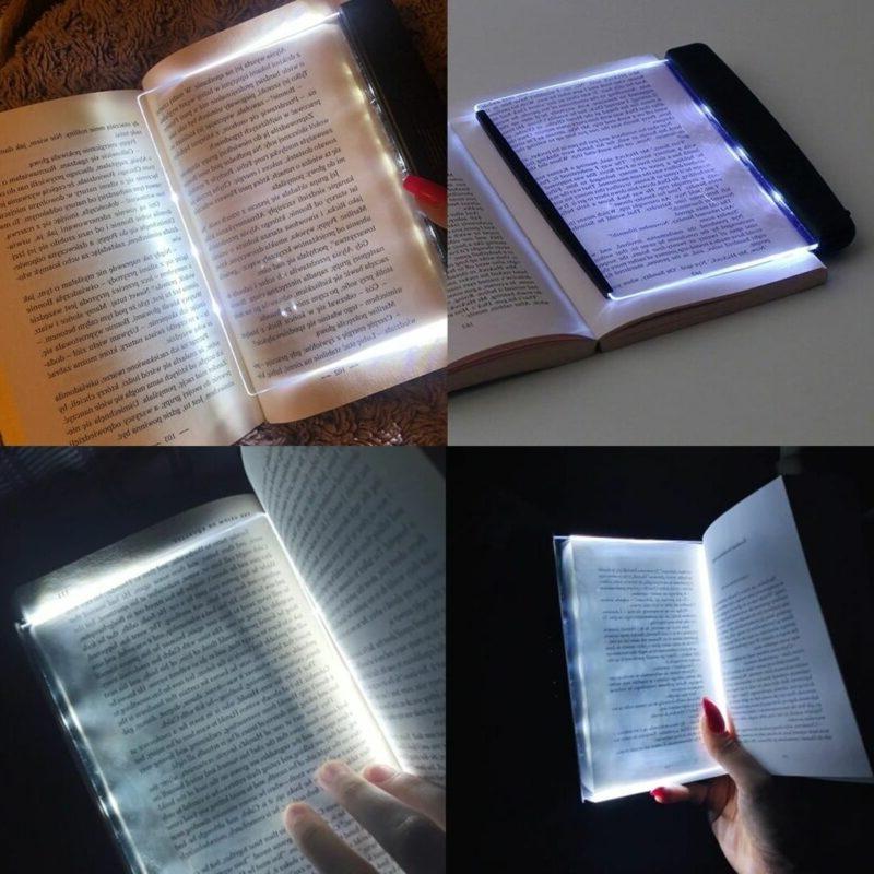 Book Light with Slim Flat Panel and Adjustable Brightness, USB Rechargeable Zolana