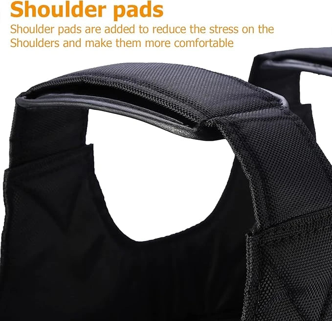 Adjustable Weighted Vest with Removable Pouches and Ergonomic Straps, 110 lb Capacity Zolana