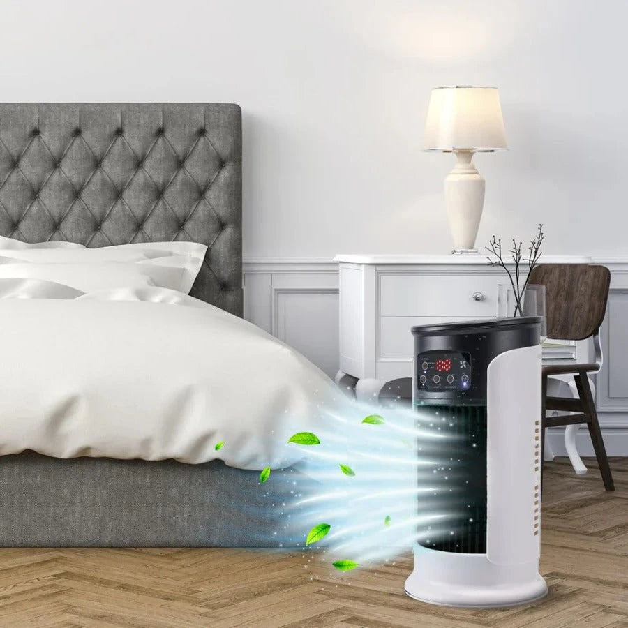 Portable Room Air Cooler with 300ml Water Tank and Quiet 6-Speed Fan, 8-Hour Timer Zolana