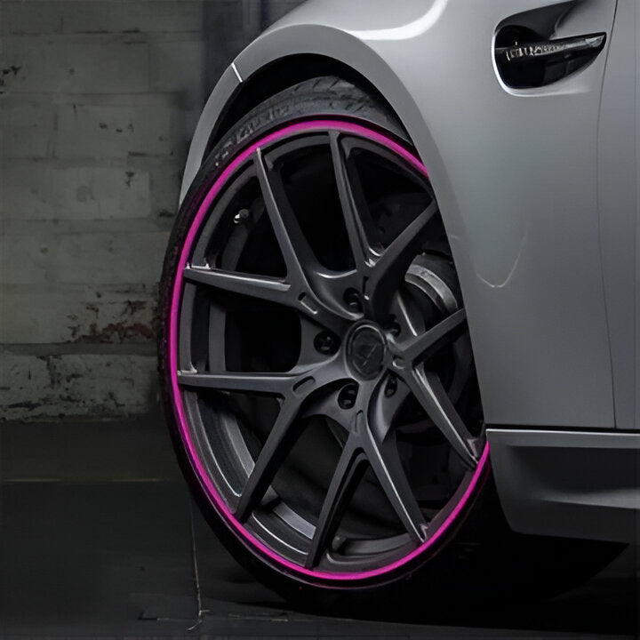 Wheel Rim Edge Protector with Self-Adhesive Backing and Low-Profile Design, 8-Meter Roll
