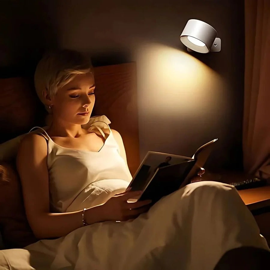Cordless Rechargeable Wall Light with 360° Magnetic Head and Touch Controls