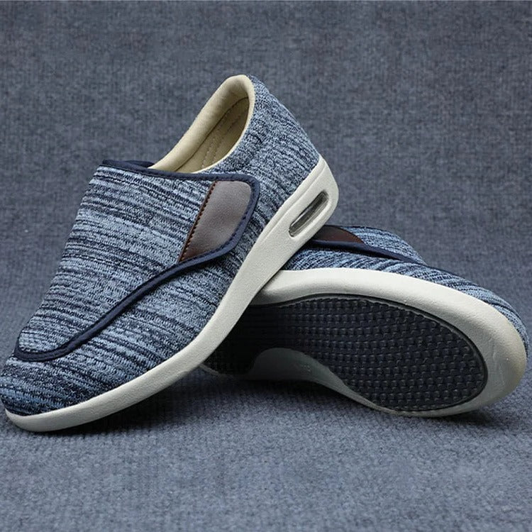 Wide Shoes for Swollen Feet with Extra-Depth Insoles and Adjustable Hook-Loop Straps