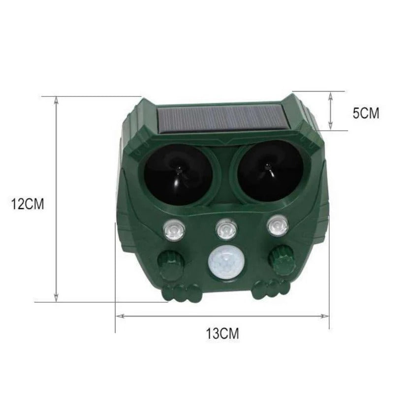 Ultrasonic Animal Repellent with Motion Sensor and Solar Power for Yard, 26 Ft Range