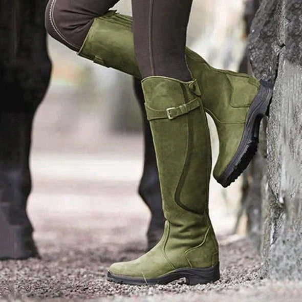 Women's Water-Resistant Boots with Insulated Shaft and Removable Insole, Non-Slip Outsole Zolana