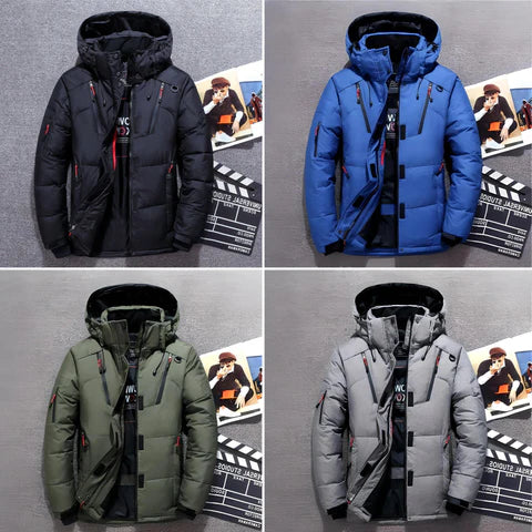 Insulated Jacket with Thermal Lining and Adjustable Hood, Water-Resistant Shell Zolana