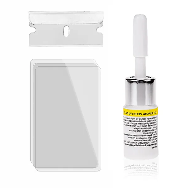Phone Screen Repair Kit with Pre-Mixed Optical Resin and Vacuum Applicator, Curing Strips