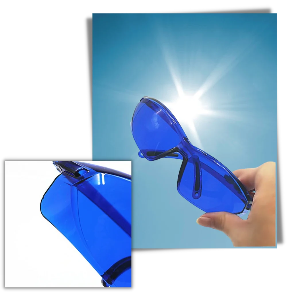 Golf Ball Finder Glasses with Blue Contrast Lenses and UV Protection, Case Included Zolana
