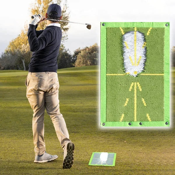 Divot Training Mat with Instant Contact Feedback and Portable Stake Clip, 9.45x19.29in Zolana