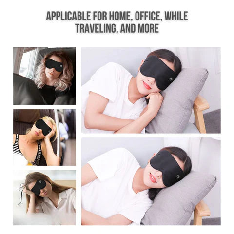 Heated Eye Mask with USB Rechargeable Battery and Three Heat Levels, Removable Silk Cover Zolana