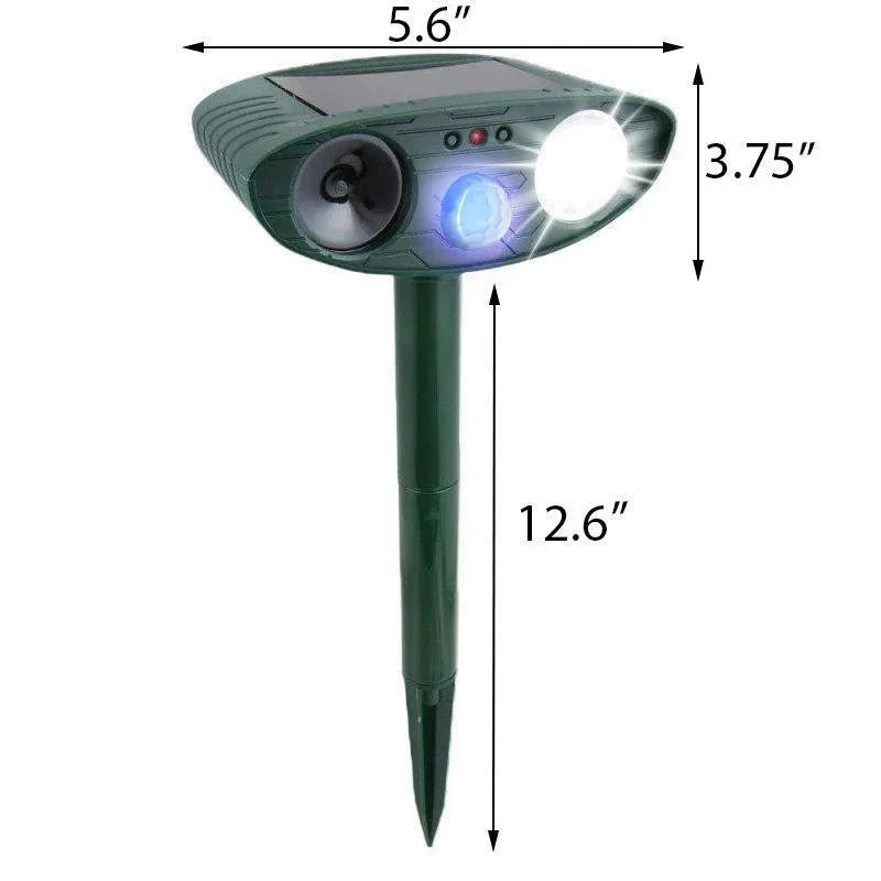 Ultrasonic Deer Deterrent with Solar Power and Motion Activation, 4-Pack for 2,400 Sq Ft Zolana