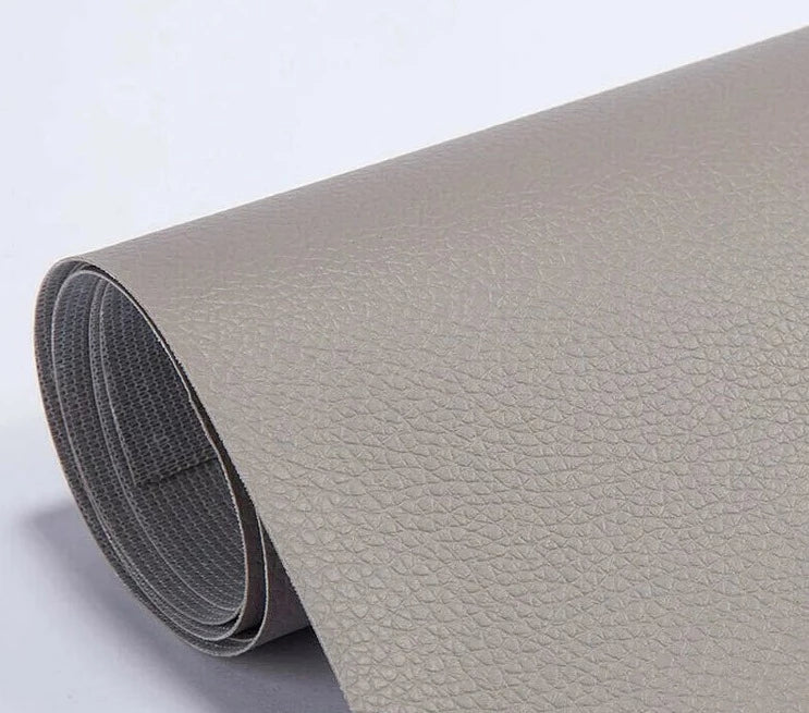 Leather Repair Patch with Self-Adhesive Backing and Textured Grain, 19.7 x 54.3 Inch Sheet