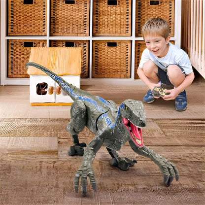 Remote Control Dinosaur Toy with LED Lights and Roaring Sounds, Velociraptor Design Zolana
