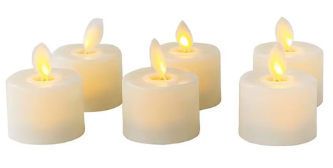 Flameless LED Candles with Remote and Timer, 6-Pack Warm White Flicker