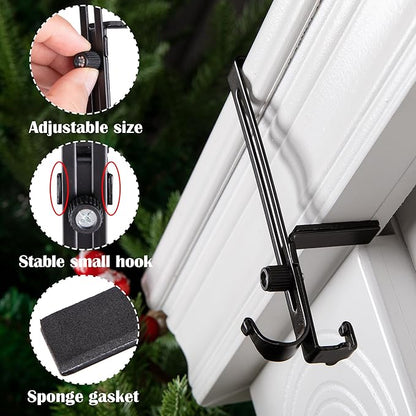Mantel Stocking Hanger with No-Slip Clamp and Dual Hooks, Fits Up to 8.5in Mantels Zolana