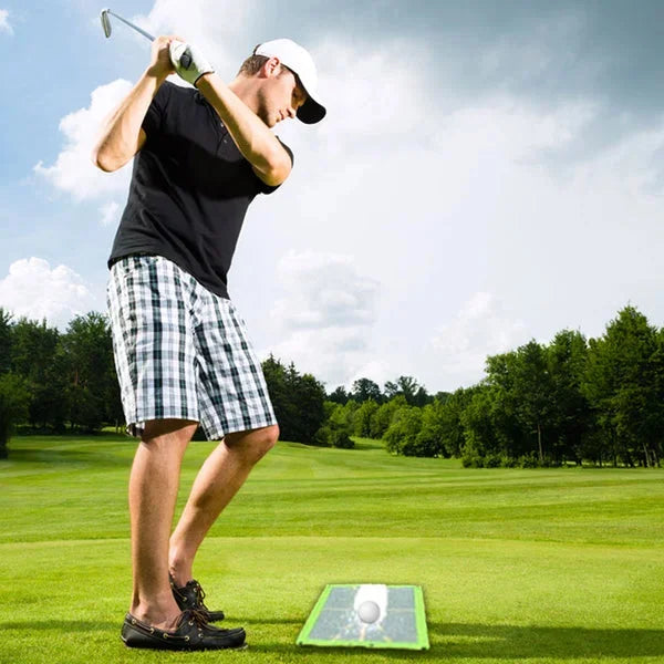 Golf Training Mat with Divot Feedback Surface, Portable for Irons and Wedges