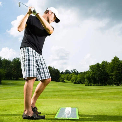 Golf Training Mat with Divot Feedback Surface, Portable for Irons and Wedges