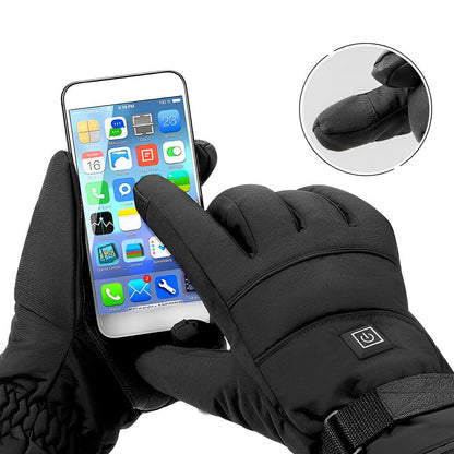 Heated Gloves with Rapid Heat-Up and Rechargeable Battery, Water Resistant