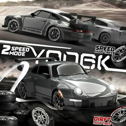 RC Drift Car with Four-Wheel Drive and LED Lights, Removable PVC Shell Zolana