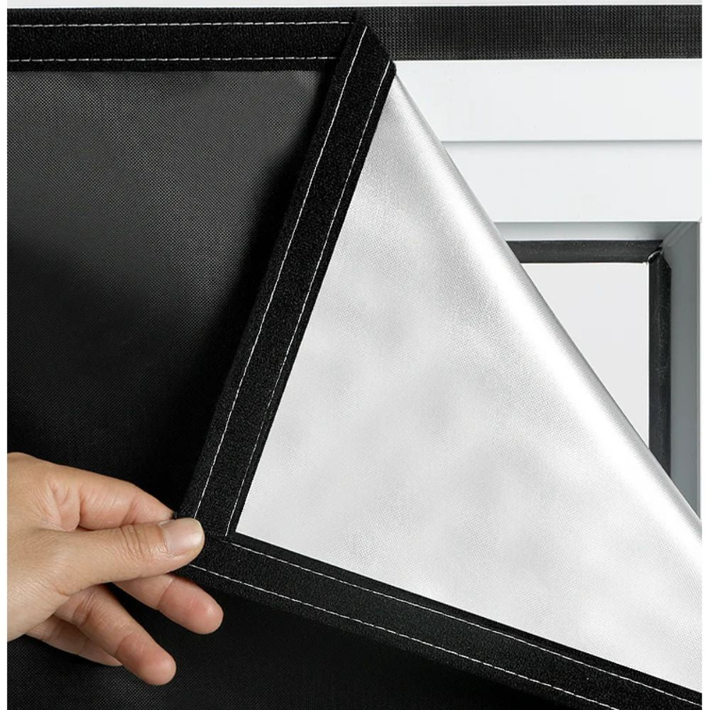 Blackout Window Film with Static Cling and Trim to Fit, Matte Black Full Blackout Panel Zolana
