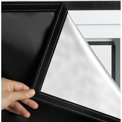 Blackout Window Film with Static Cling and Trim to Fit, Matte Black Full Blackout Panel Zolana