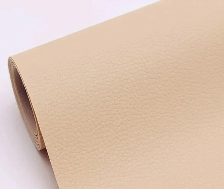 Leather Repair Patch with Self-Adhesive Backing and Textured Grain, 19.7 x 54.3 Inch Sheet