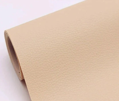 Leather Repair Patch with Self-Adhesive Backing and Textured Grain, 19.7 x 54.3 Inch Sheet
