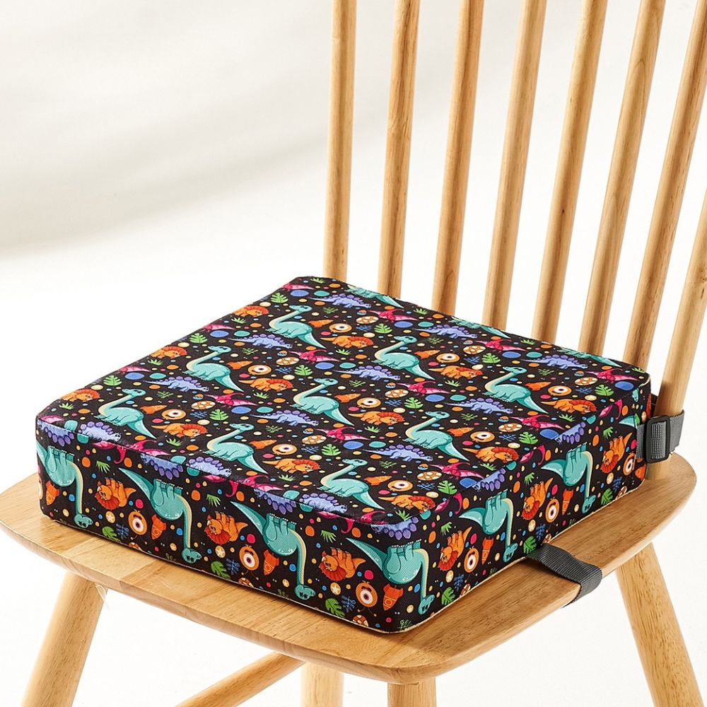 Portable Booster Seat with Adjustable Height and Secure Straps, Foldable Travel Design Zolana
