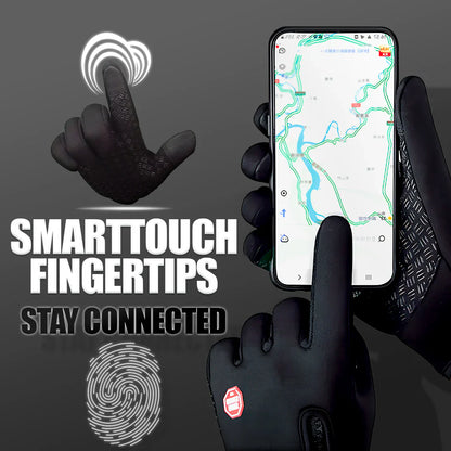 Waterproof Winter Gloves with Touchscreen Fingertips and Textured Grip, Adjustable Cuff Zolana