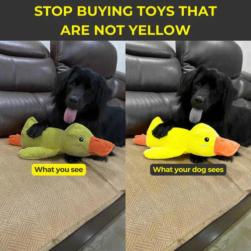 Plush Squeaky Dog Toy with Deep Low Quack and Soft Washable Body, 9.8 x 8.6 in Zolana