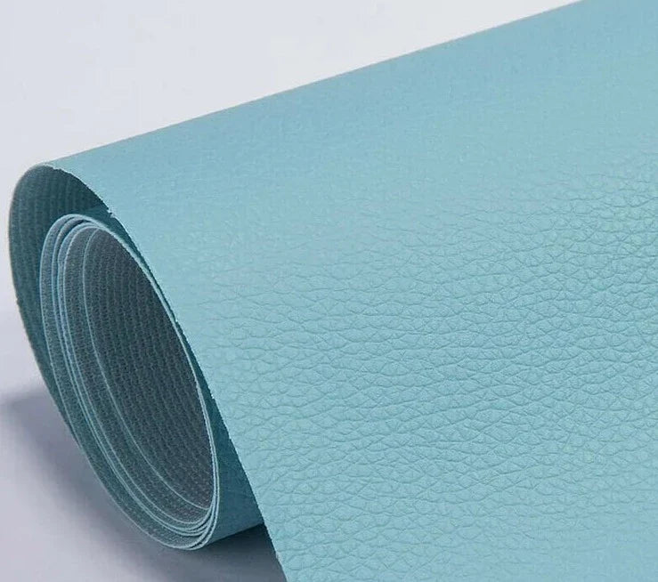 Leather Repair Patch with Self-Adhesive Backing and Textured Grain, 19.7 x 54.3 Inch Sheet