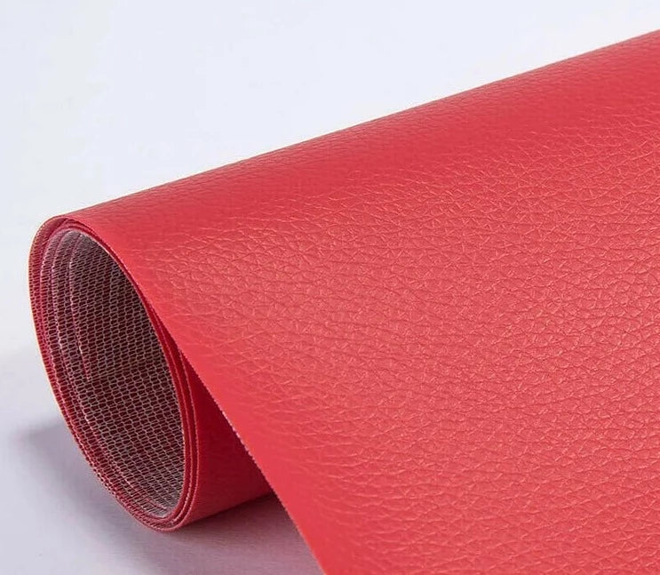 Leather Repair Patch with Self-Adhesive Backing and Textured Grain, 19.7 x 54.3 Inch Sheet