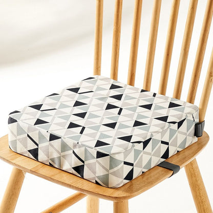 Travel Booster Seat with Adjustable Height and Foldable Design, Machine Washable Cover