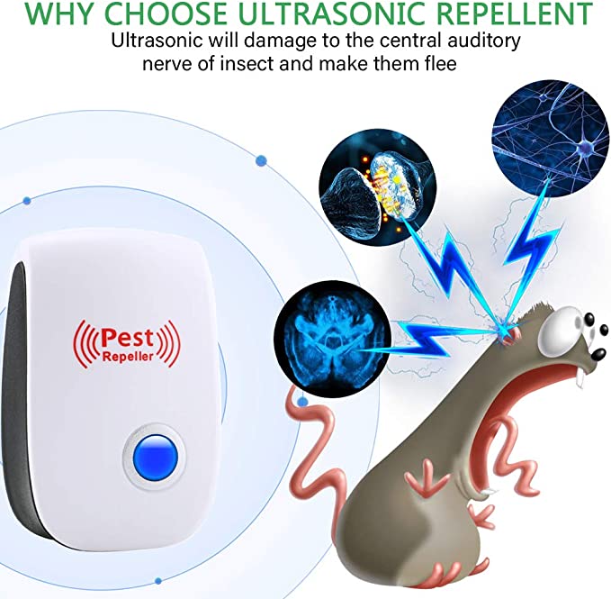 Rat Repeller with Variable Ultrasonic Frequencies and 800 Sq Ft Coverage Zolana