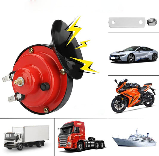 Train Horn with Dual-Tone Sound and Waterproof Housing for 12V Vehicles, Snail Style