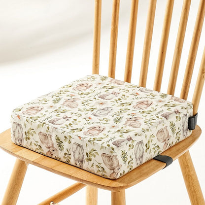 Travel Booster Seat with Adjustable Height and Foldable Design, Machine Washable Cover
