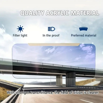 Car Sun Visor Extender with Polarized Shield and Adjustable Strap, 12.6in Foldable Panel