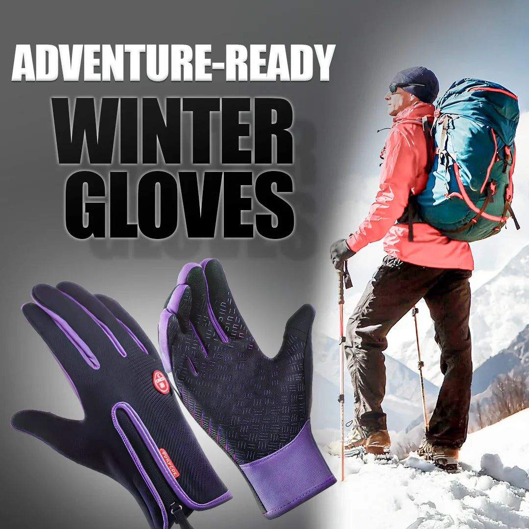 Waterproof Winter Gloves with Touchscreen Fingertips and Textured Grip, Adjustable Cuff Zolana