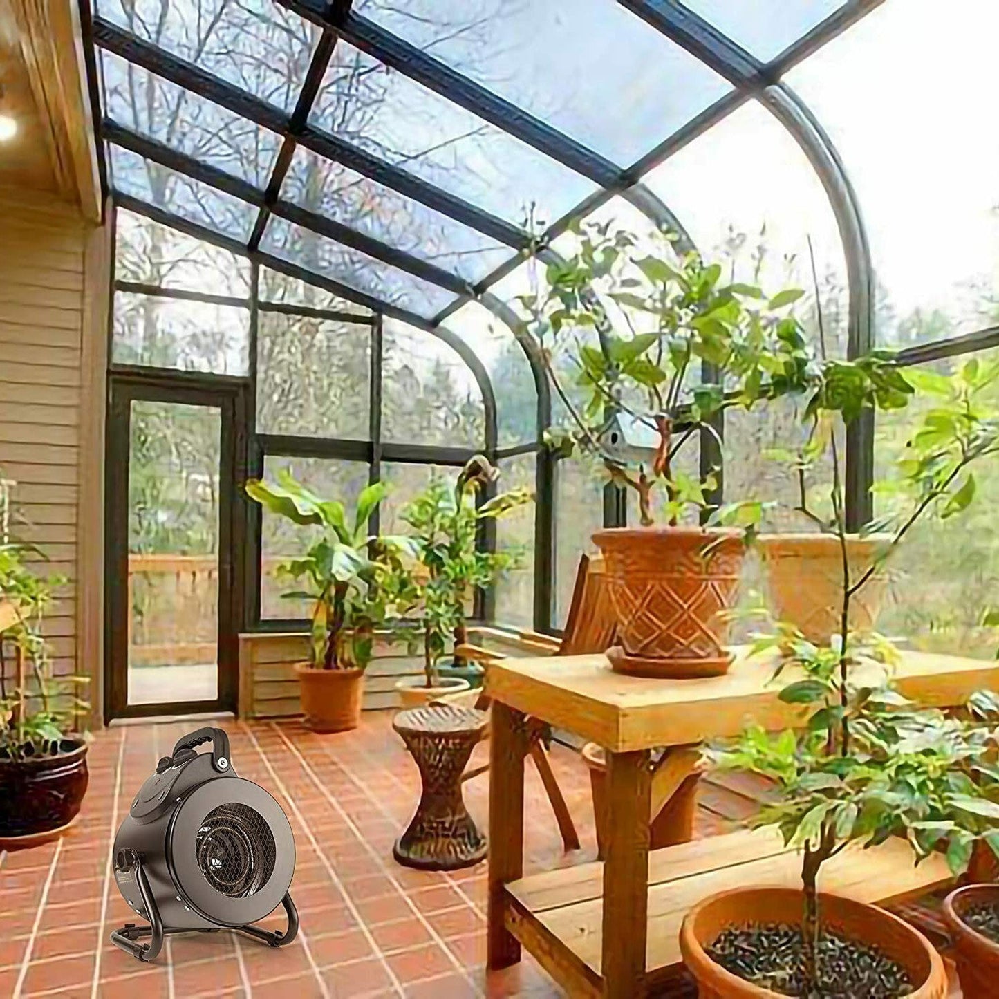 Electric Space Heater with Steel Coil and Quiet Fan, 1500W Covers 160 Sq Ft Zolana