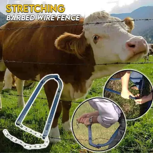 Fence Wire Tensioning Tool with Lever Action and Secure Wire Clamps, 48cm Metal