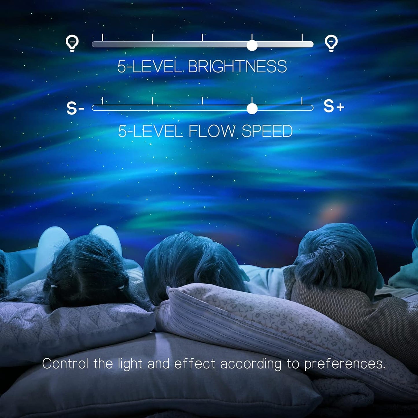 Northern Lights Projector with Dual-Lens Aurora and Star Projection, Bluetooth Speaker Zolana