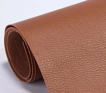 Leather Repair Patch with Self-Adhesive Backing and Textured Grain, 19.7 x 54.3 Inch Sheet
