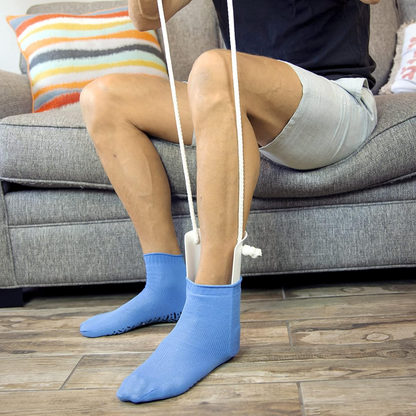 Sock Aid with Ergonomic Handle and Universal Fit, Lightweight Travel-Friendly