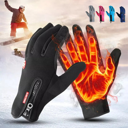 Touchscreen Winter Gloves with Non-Slip Grip and Adjustable Wrist, Thermal Fleece Lining Zolana