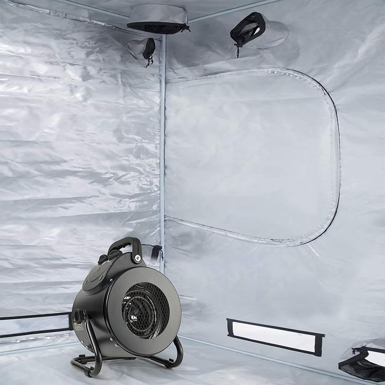 Electric Space Heater with Steel Coil and Quiet Fan, 1500W Covers 160 Sq Ft Zolana