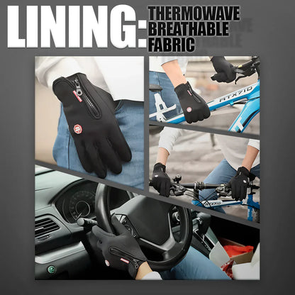 Insulated Winter Gloves with Water-Resistant Exterior and Touchscreen Fingertips