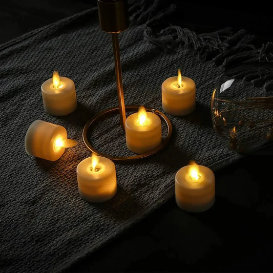 Flameless LED Candles with Remote and Timer, 6-Pack Warm White Flicker