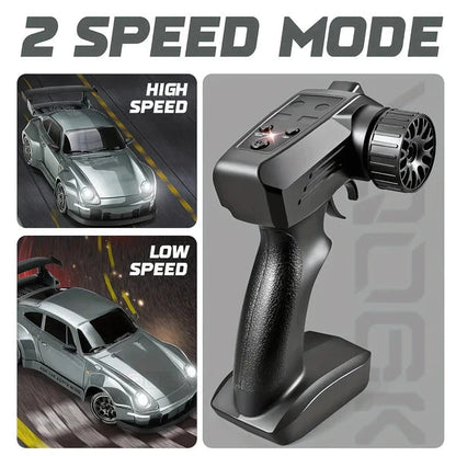 RC Drift Car with Four-Wheel Drive and LED Lights, Removable PVC Shell Zolana