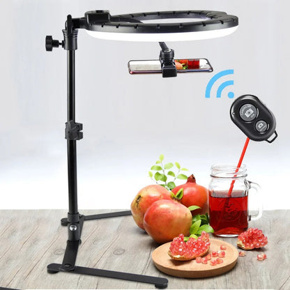 LED Ring Light with Adjustable Tripod and 360 Degree Phone Holder, USB Powered Zolana