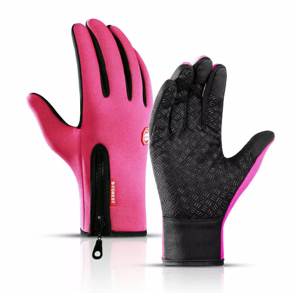Touchscreen Winter Gloves with Non-Slip Grip and Adjustable Wrist, Thermal Fleece Lining Zolana